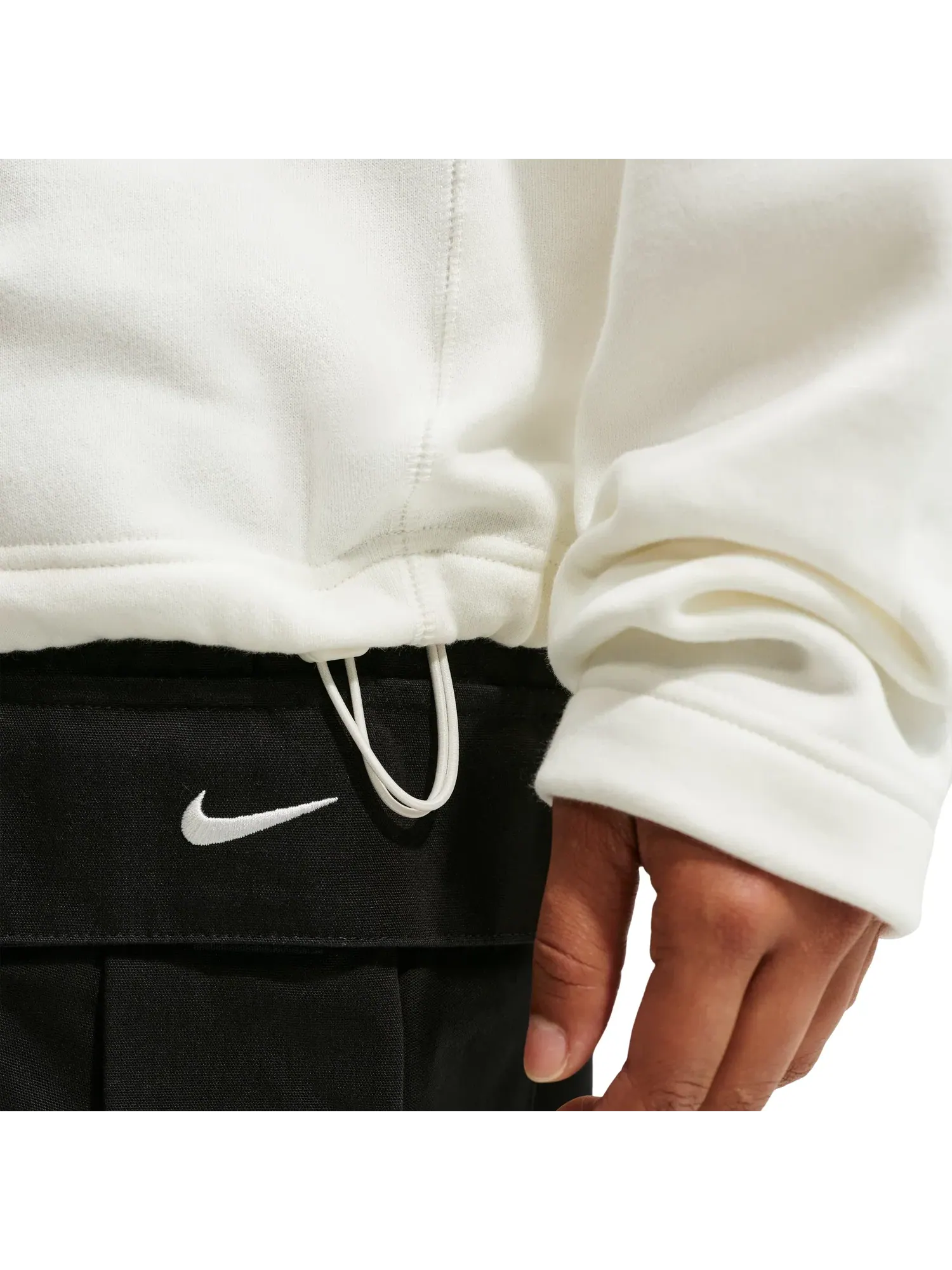 Мужской свитшот с флисом и молнией Nike SB Skate 1 2-Zip Fleece Crew-Neck — изображение 5 из 5, белый