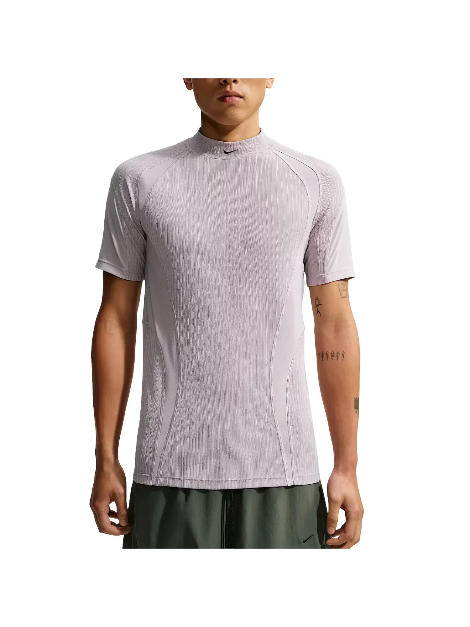 Мужская футболка Nike Tech Dri-FIT ADV College Grey Black — изображение 2 из 3, серый