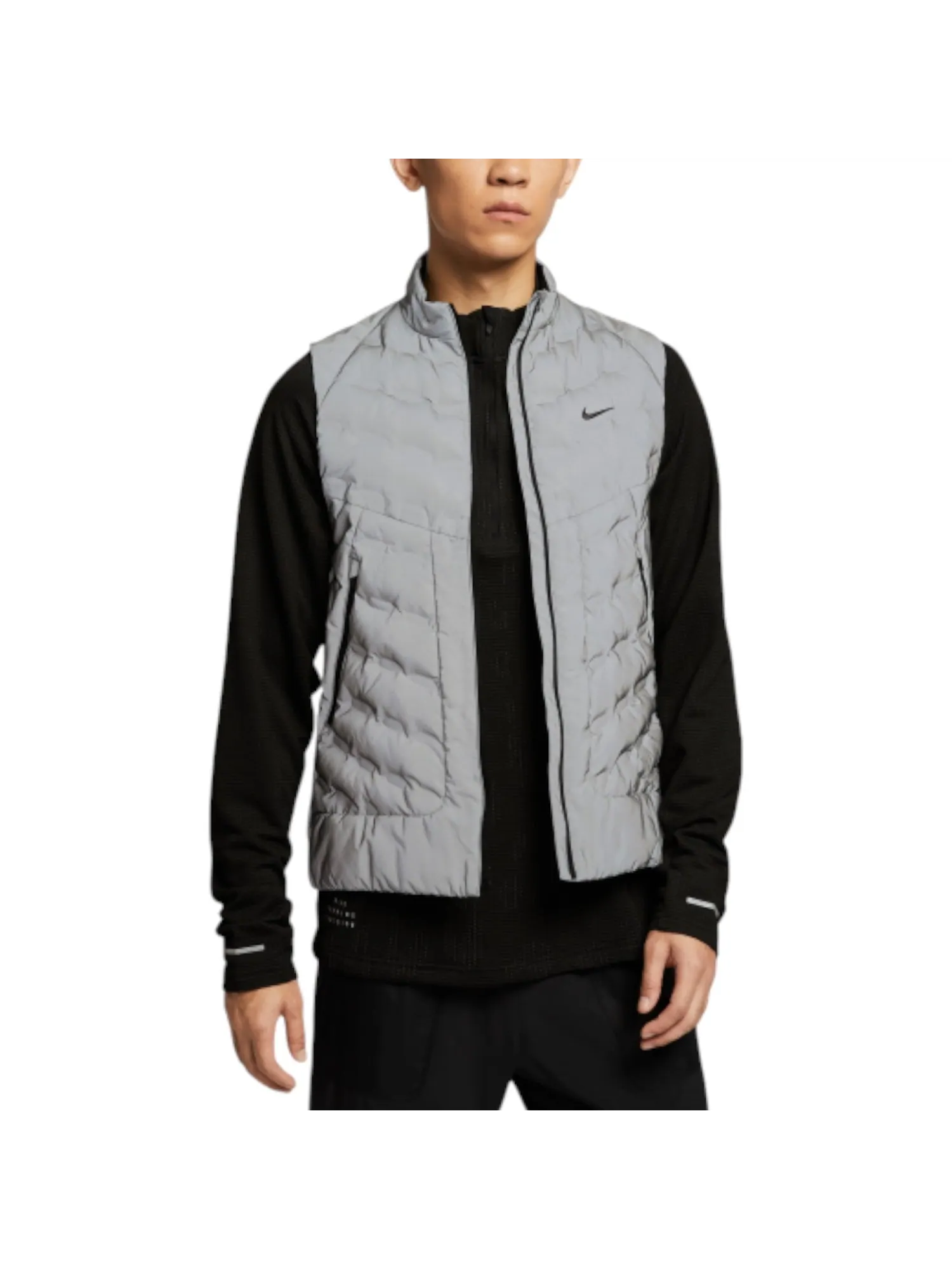 Жилет Nike Therma-Fit ADV Reflective Running Vest 'Reflective Silver' — изображение 2 из 3, серебряный