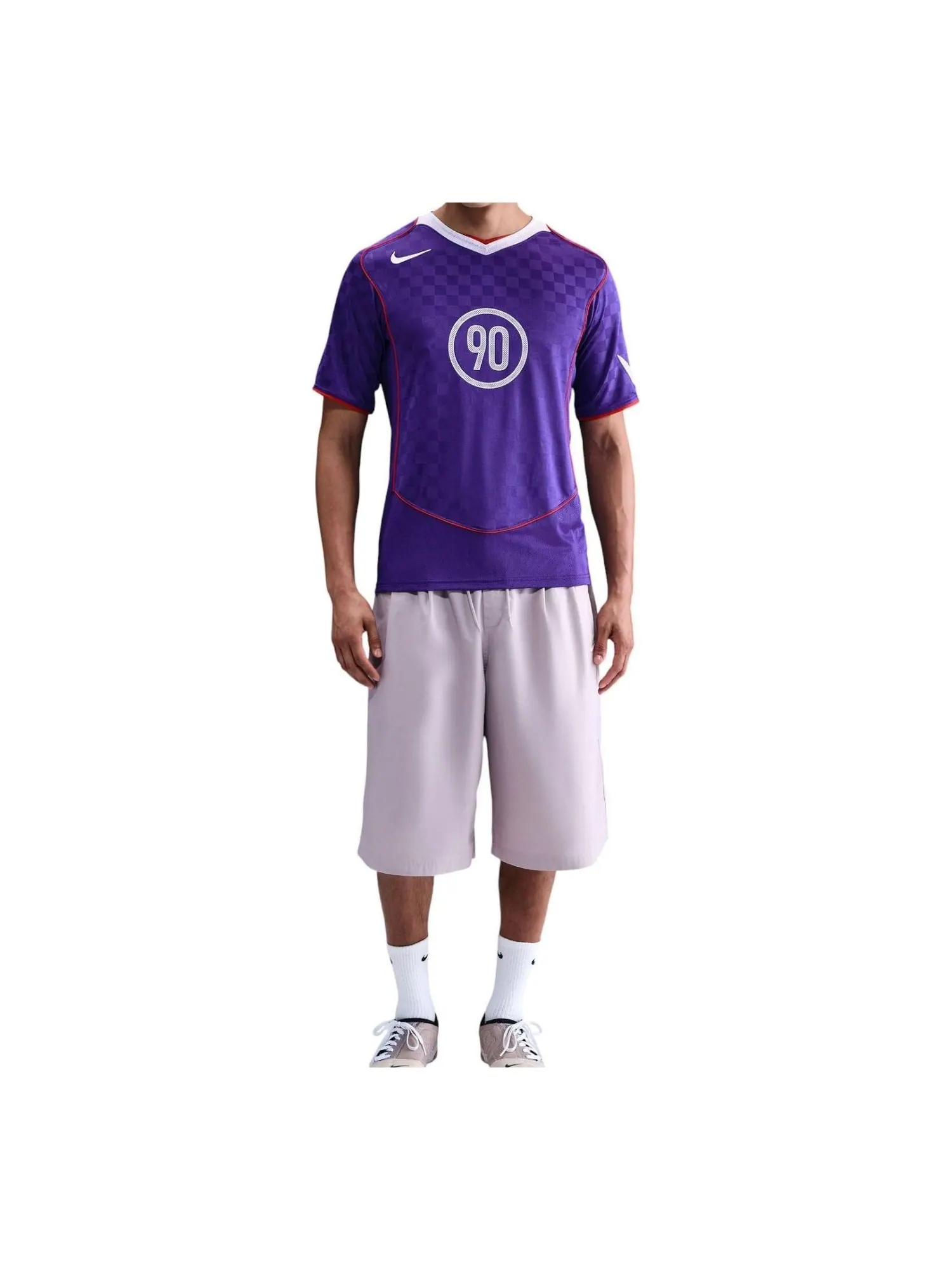 Футболка Nike Total 90 Dri-FIT с коротким рукавом — изображение 1 из 2, фиолетовый/белый/красный