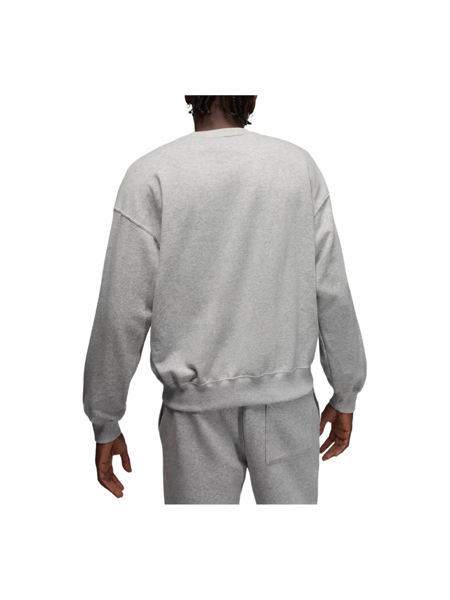 Свитшот Air Jordan Brooklyn Fleece Crewneck 'Grey Heather Gamma Blue' — изображение 2 из 2, серый/синий