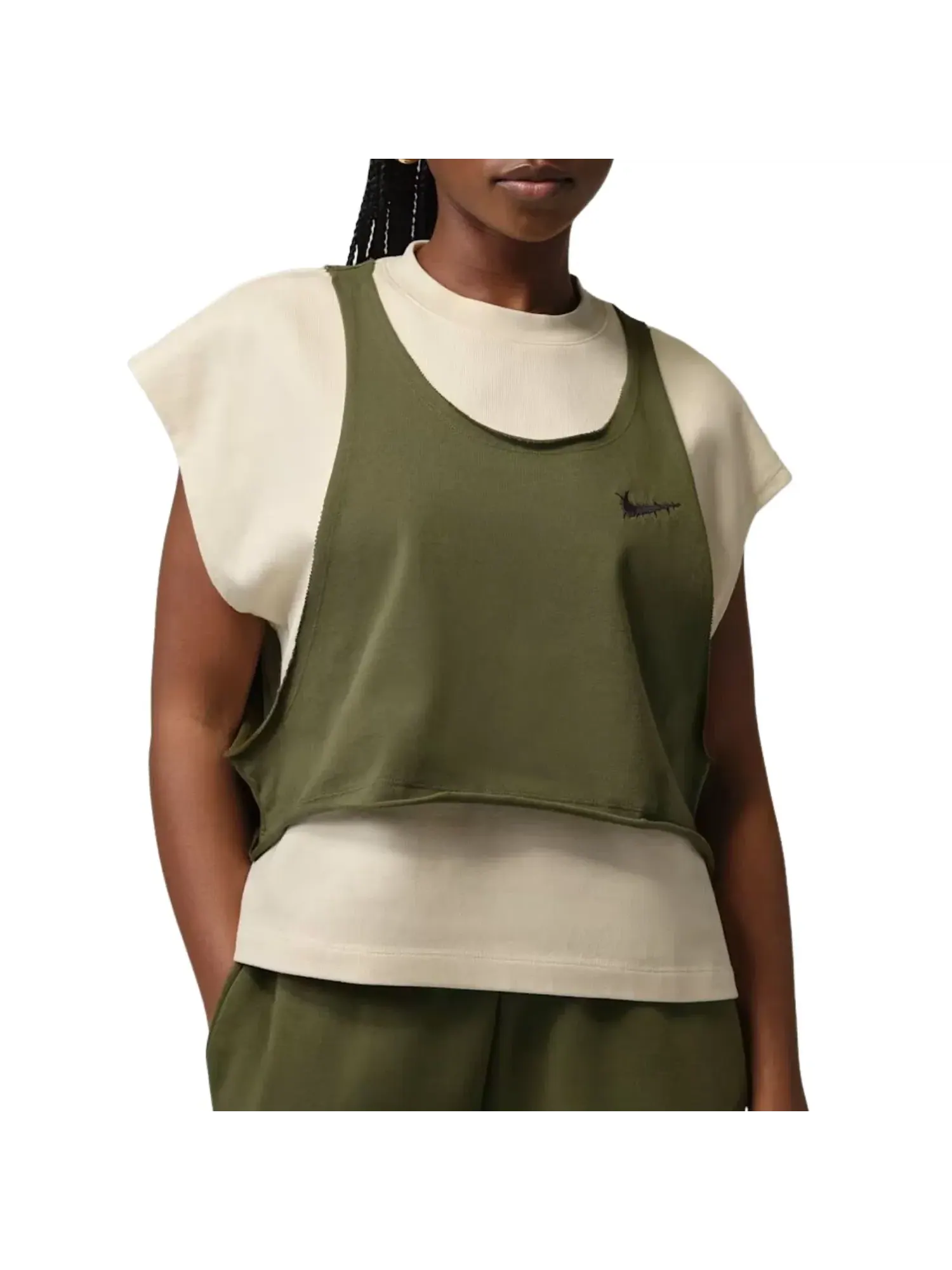 Футболка Jordan x Teyana Taylor 'Rough Green' IM6357-133 — изображение 3 из 4, зеленый