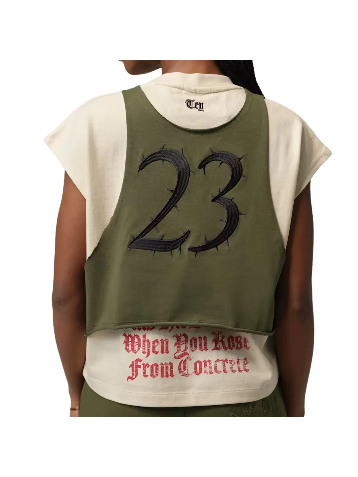 Футболка Jordan x Teyana Taylor 'Rough Green' IM6357-133 — изображение 4 из 4, зеленый