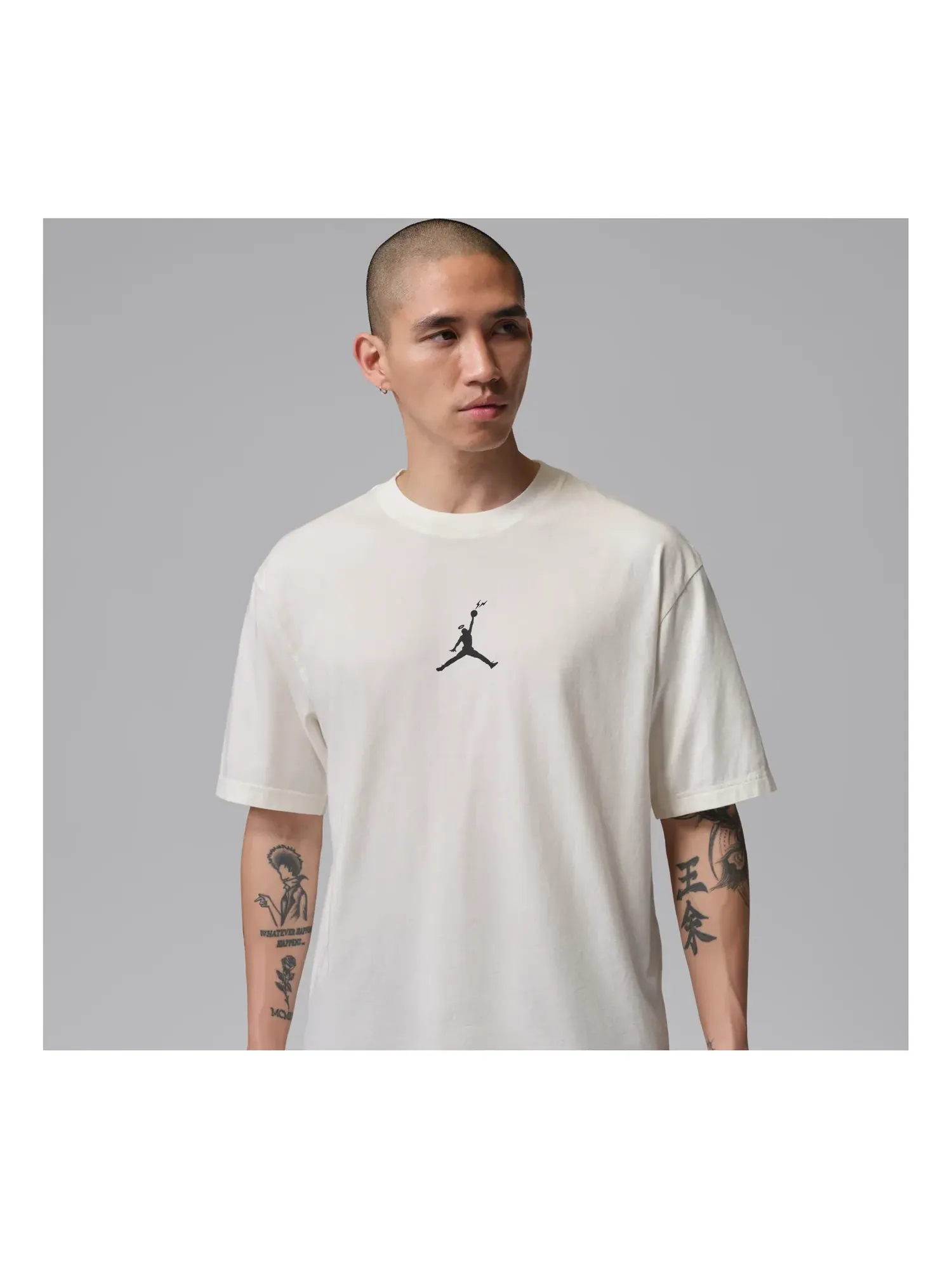 Футболка Air Jordan x Union x Fragment 'Pale Ivory Black' — изображение 1 из 6, бежевый
