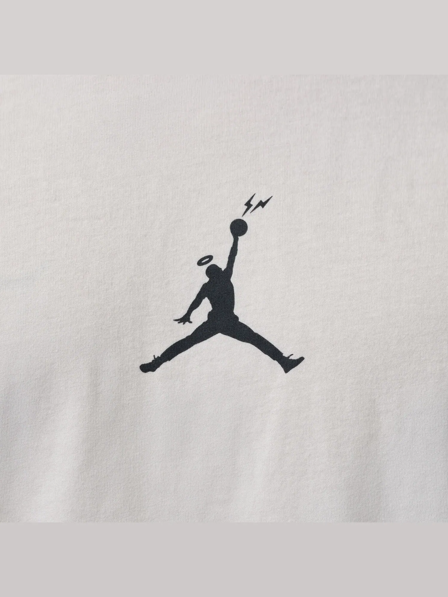 Футболка Air Jordan x Union x Fragment 'Pale Ivory Black' — изображение 4 из 6, бежевый