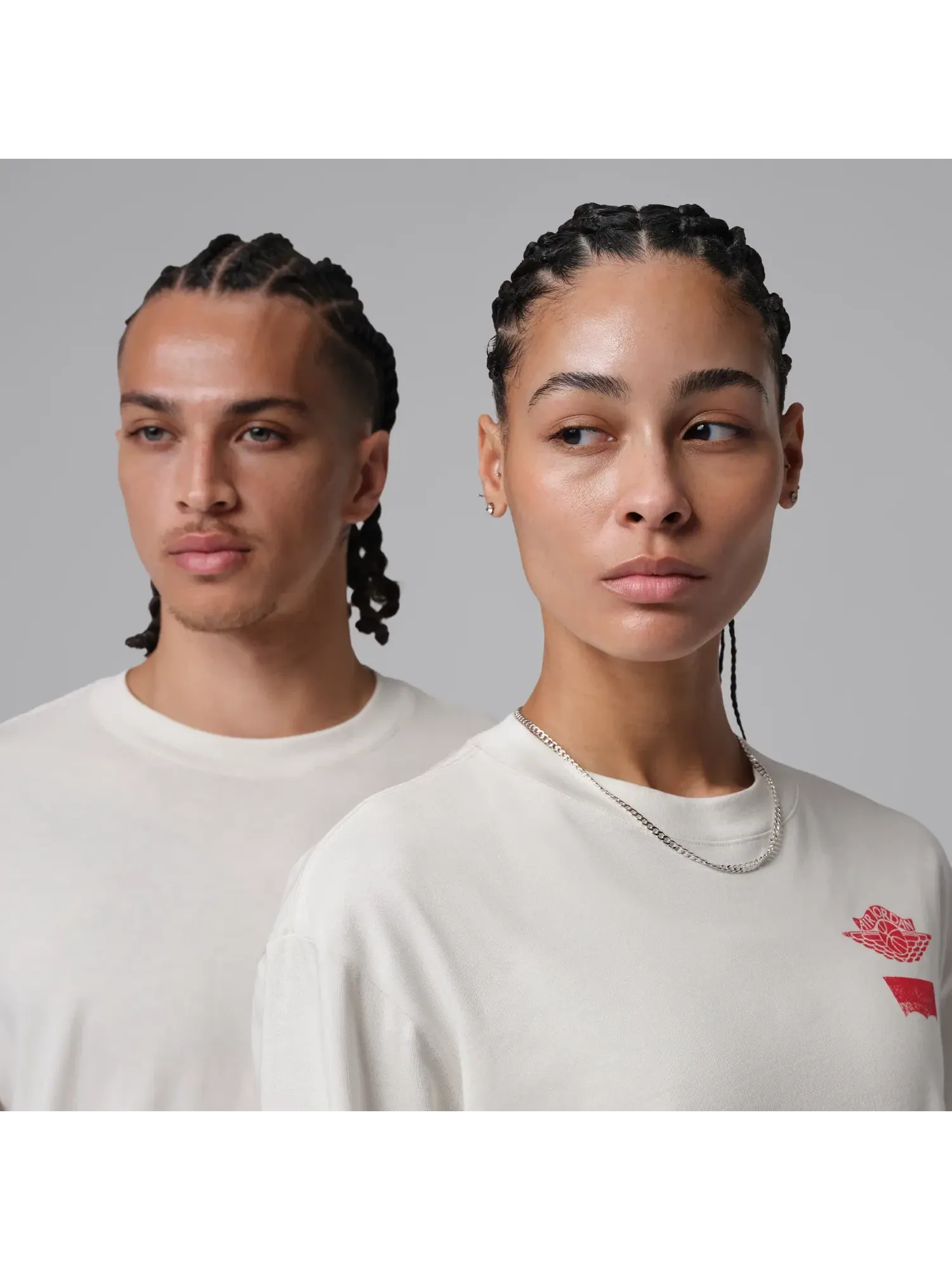 Футболка с длинным рукавом Air Jordan x Levi's, цвет «Бежевый, красный, серый», IM6731-110 — изображение 2 из 6