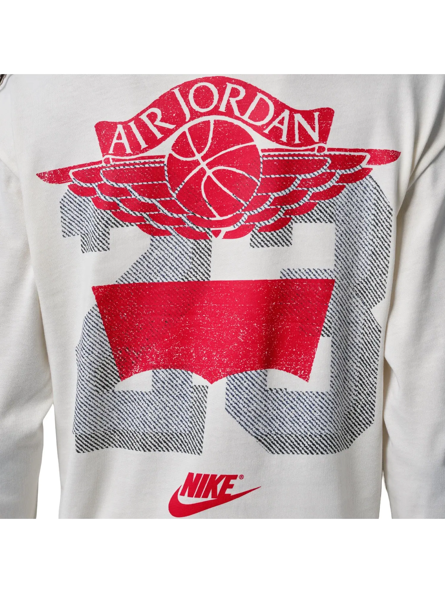 Футболка с длинным рукавом Air Jordan x Levi's, цвет «Бежевый, красный, серый», IM6731-110 — изображение 3 из 6