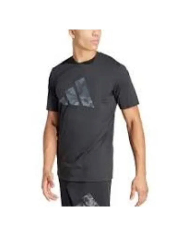 Футболка train essentials сезонные брендовые Футболка love camo размеры Азии Adidas — изображение 2 из 3, черный