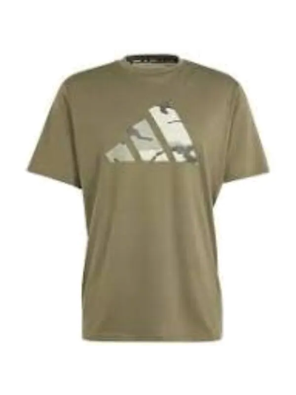 Футболка train essentials сезонные брендовые Футболка love camo размеры Азии Adidas — изображение 1 из 3, зеленый