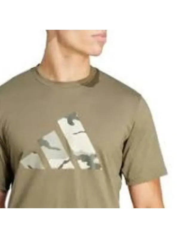 Футболка train essentials сезонные брендовые Футболка love camo размеры Азии Adidas — изображение 2 из 3, зеленый