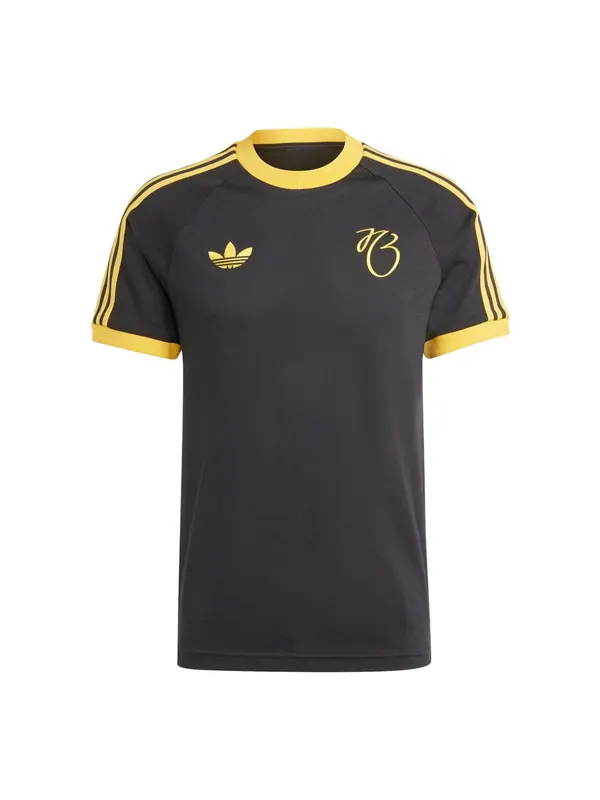 Футболка jude bellingham 3-stripes t-shirt 'black yellow' Adidas — изображение 1 из 1, черный/желтый