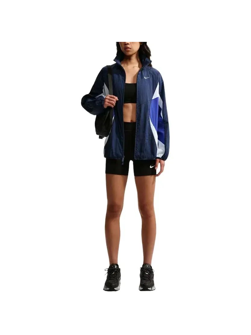 Женская куртка оверсайз с длинным рукавом Nike Sportswear Oversized Track Jacket — изображение 3 из 4, темно-синий