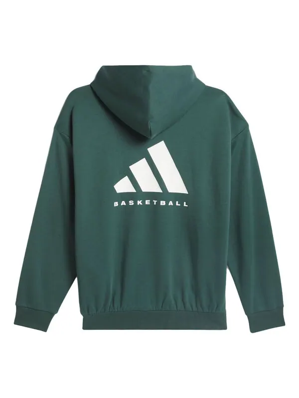 Толстовка с капюшоном баскетбольная толстовка Adidas — изображение 2 из 2, зеленый