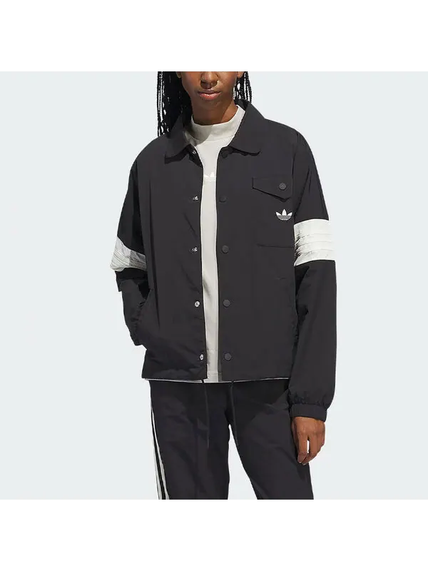 Куртка оригиналы 3 coach куртка азия размеры Adidas — изображение 4 из 4, черный/белый