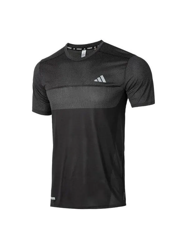 Футболка ultimate heat.rdy engineered running t shirt asia sizing Adidas — изображение 1 из 1, черный/серый