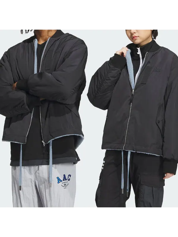 Куртка Куртка из обратных шерп Adidas — изображение 3 из 4, черный