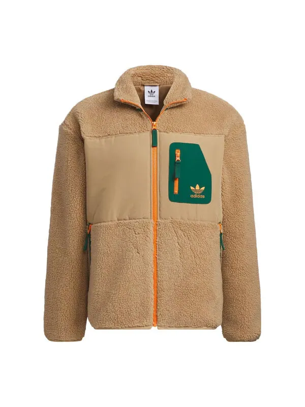 Куртка оригиналы Куртка из шерпы Adidas — изображение 1 из 4, коричневый