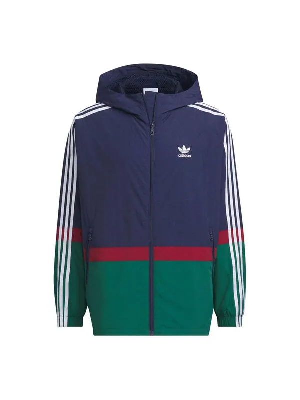Куртка оригинальные спортивные Куртка Adidas — изображение 1 из 4, синий/зеленый