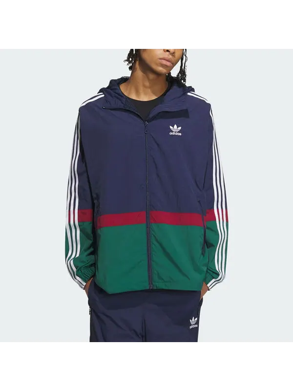 Куртка оригинальные спортивные Куртка Adidas — изображение 2 из 4, синий/зеленый