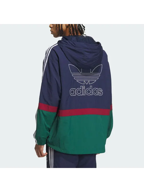Куртка оригинальные спортивные Куртка Adidas — изображение 3 из 4, синий/зеленый