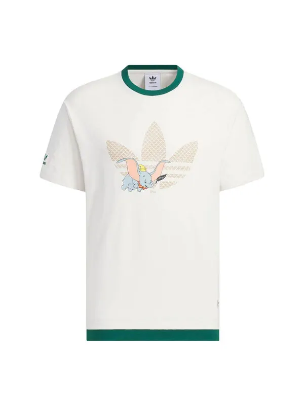 Футболка adidas originals x Disney Sportswear T-Shirt 'Dumbo - Cloud White' — изображение 1 из 1, белый/зеленый