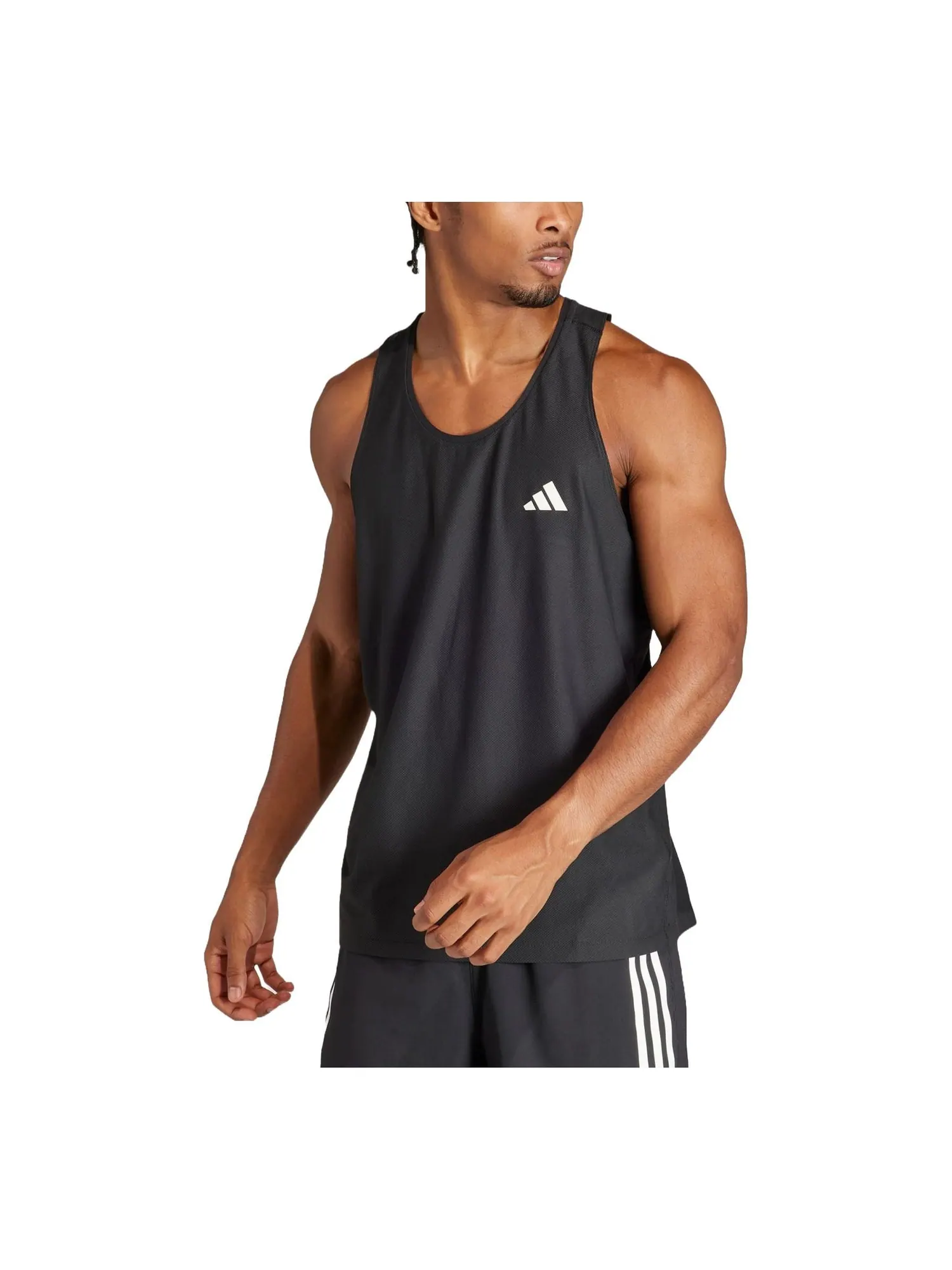 Спортивный топ adidas Own The Run Tank Asia Sizing 'Black' IN1499 — изображение 1 из 2, черный