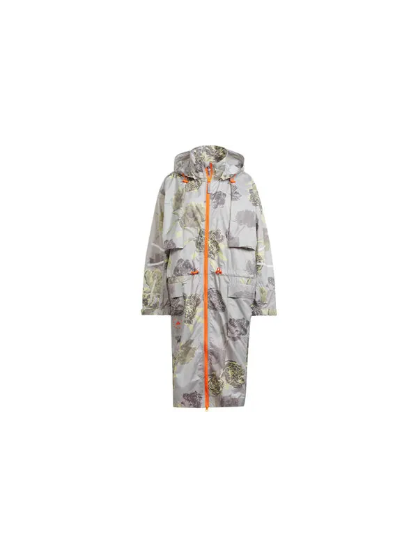 Куртка от stella mccartney sportswear long parka asia sizing Adidas — изображение 2 из 4, серый/оранжевый