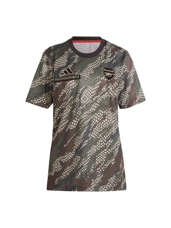 Футболка x майка арсенала Махариши Adidas — изображение 1 из 4, белый/зеленый/коричневый
