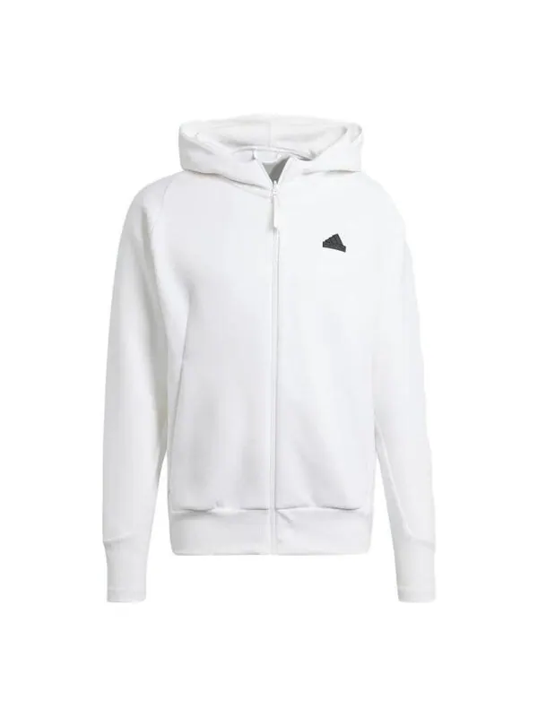 Куртка zne premium с капюшоном и застежкой-молнией Adidas — изображение 1 из 1, белый