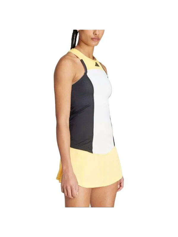 Топ теннис heat.rdy pro y майка азиатские размеры Adidas — изображение 3 из 4, белый/желтый/черный