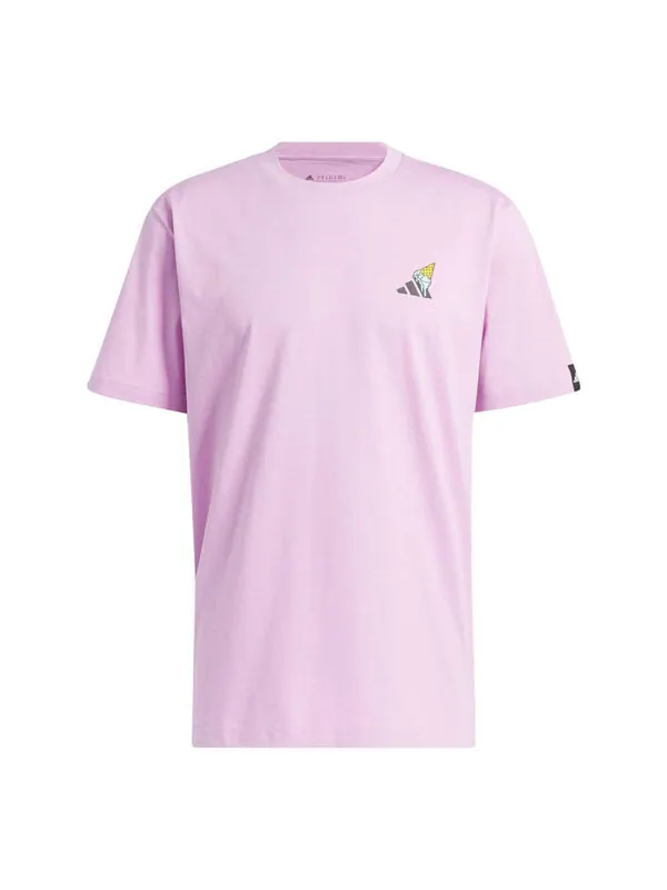 Футболка с логотипом Ice Cream Hoops Adidas — изображение 1 из 1, розовый