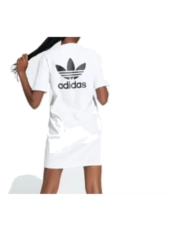 Платье платье-трилистник Adidas — изображение 3 из 3, белый/черный