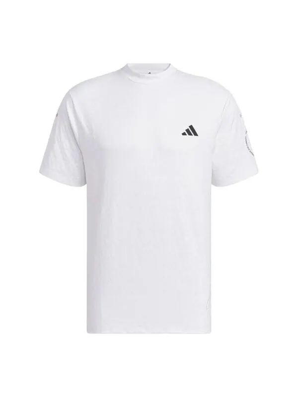 Футболка поло в уличном стиле с простым логотипом, размеры Азии Adidas — изображение 1 из 4, белый