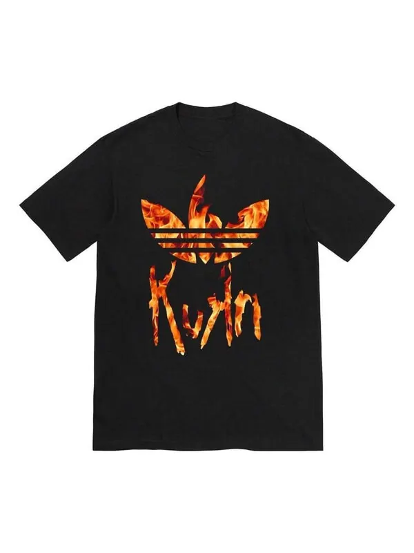 Футболка с рисунком korn Adidas — изображение 1 из 1, черный