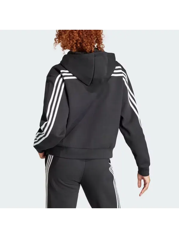 Куртка future icons 3 полоски толстовка с капюшоном на молнии азиатские размеры Adidas — изображение 4 из 4, черный