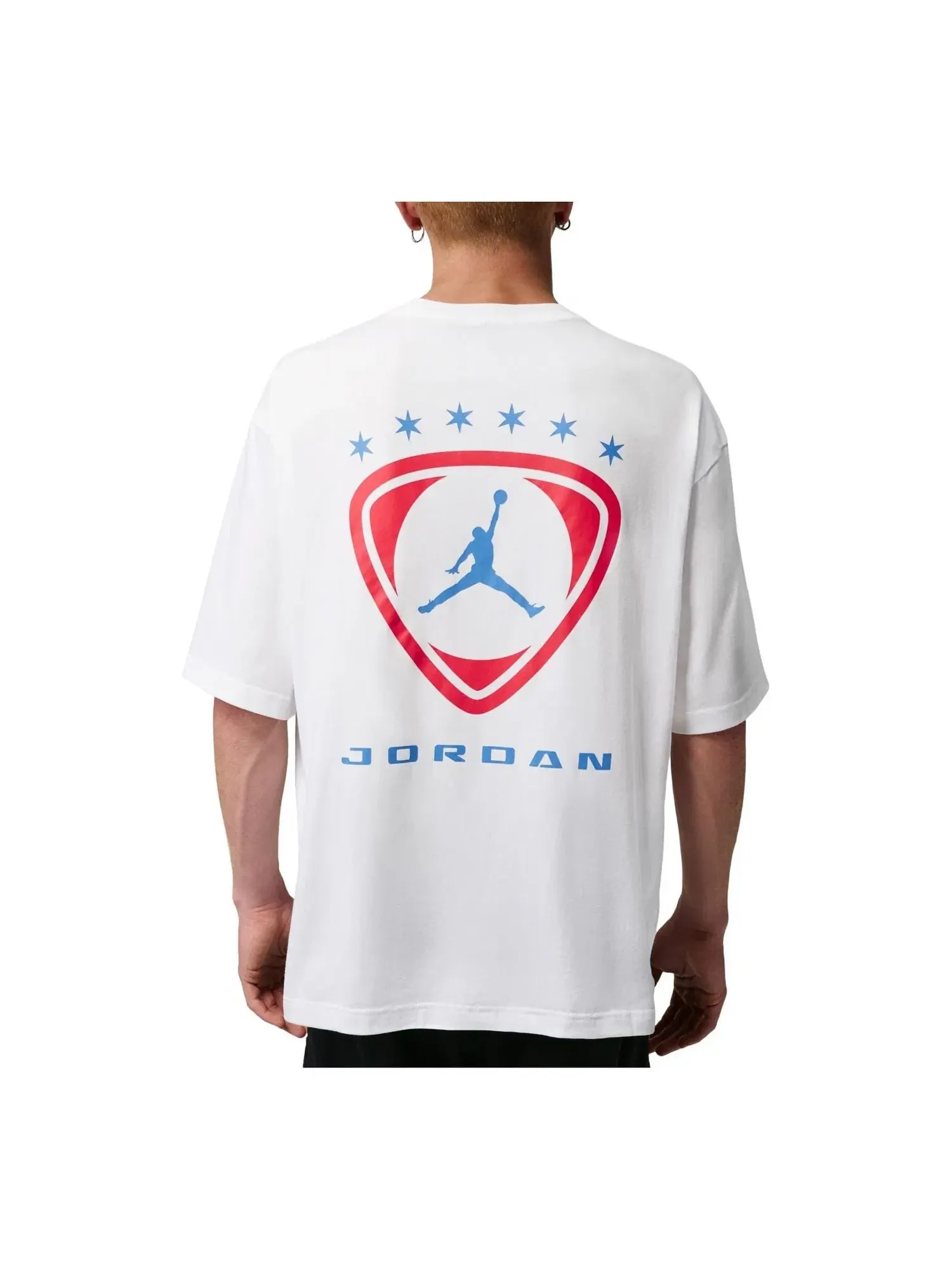 Мужская футболка с принтом Jordan Brooklyn White University Blue — изображение 2 из 6, белый