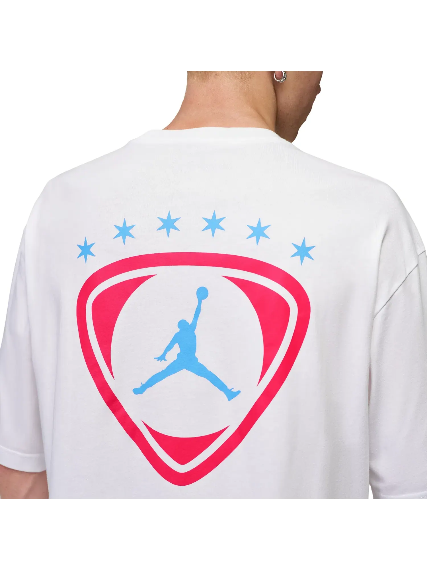 Мужская футболка с принтом Jordan Brooklyn White University Blue — изображение 4 из 6, белый