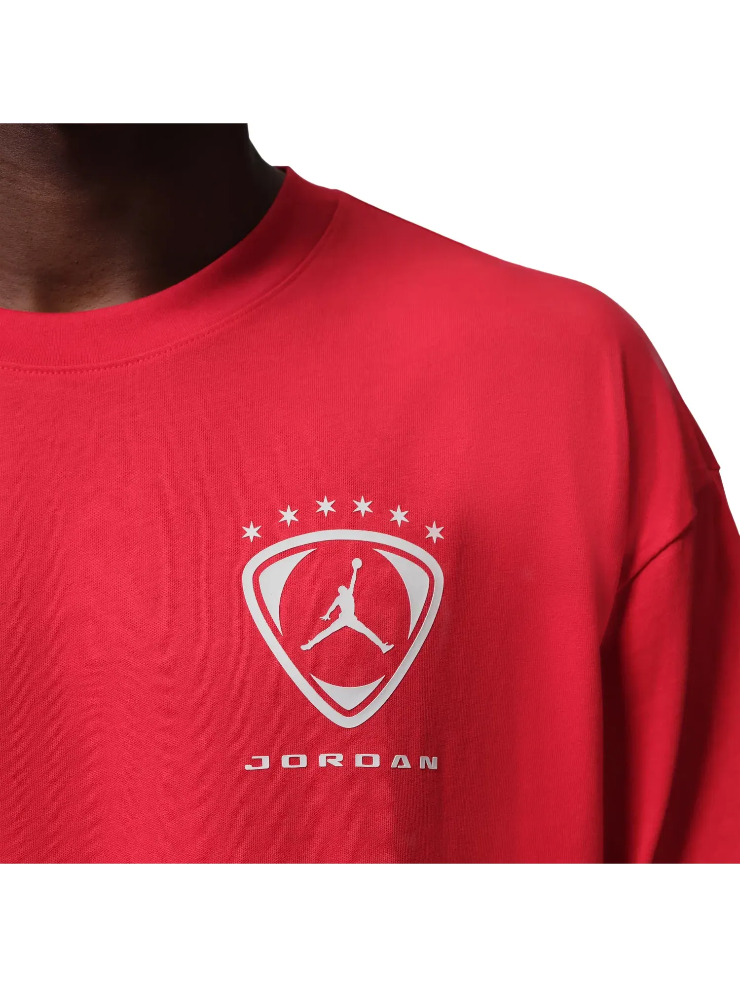 Мужская футболка с принтом Jordan Brooklyn University Red White — изображение 4 из 6, красный