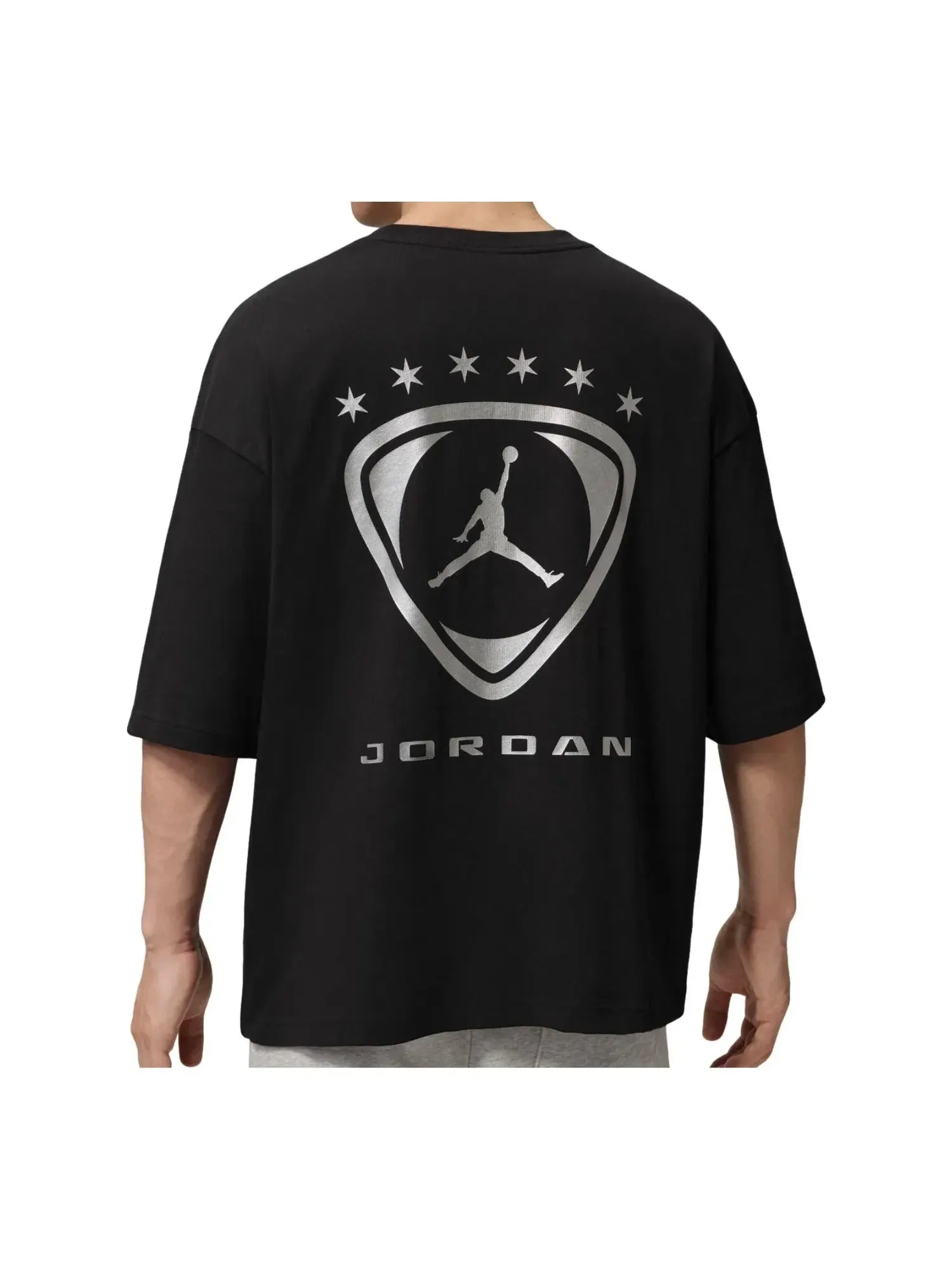 Мужская футболка с принтом Brooklyn Jordan — изображение 2 из 5, черный