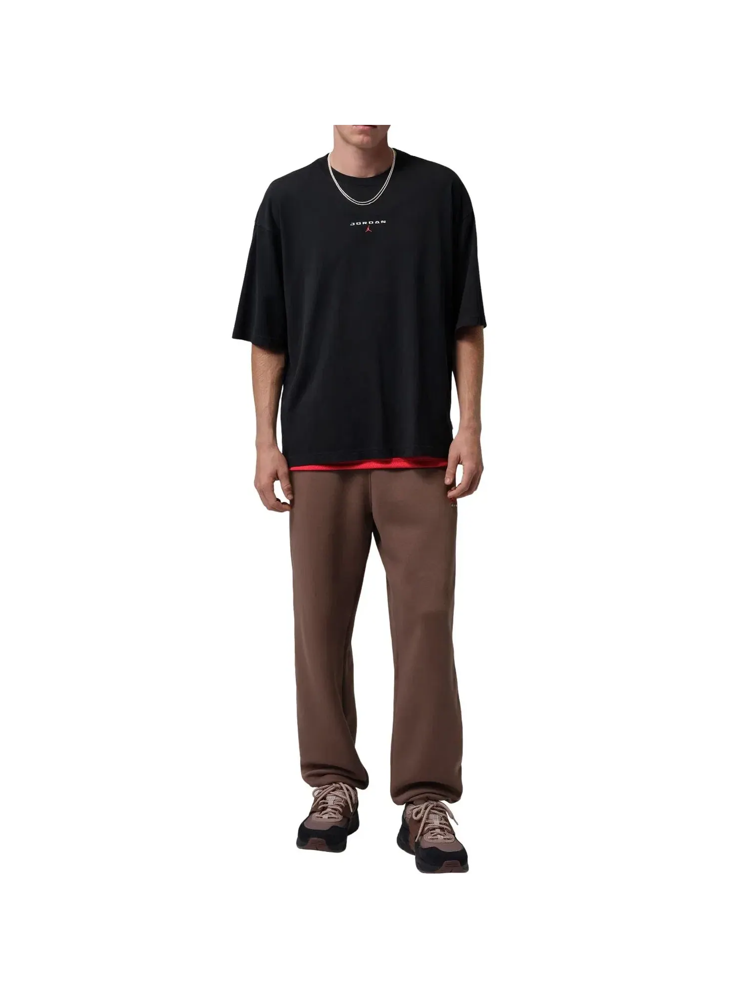 Мужская футболка с принтом Jordan Flight Essentials Oversized Patch — изображение 3 из 5, черный