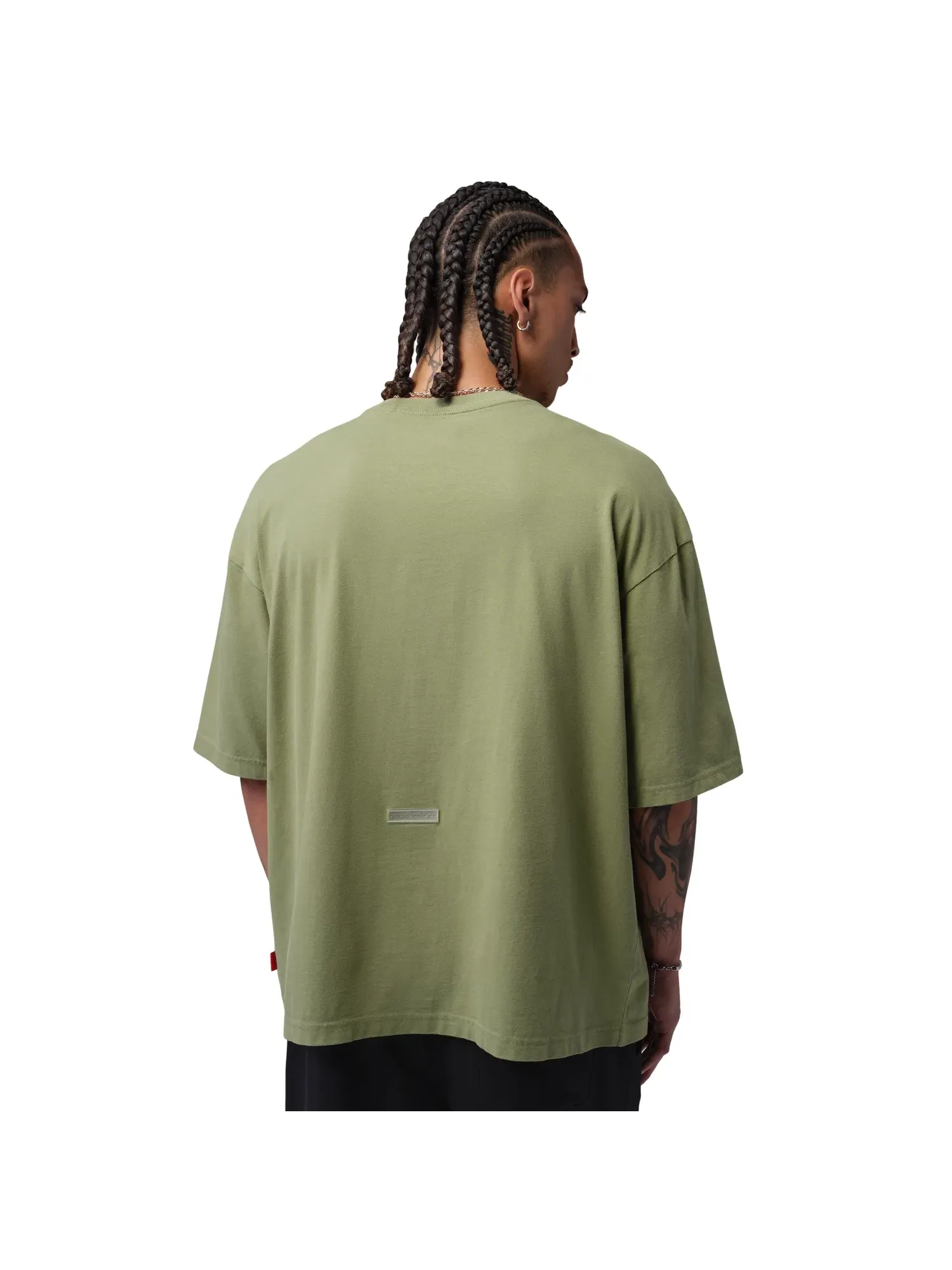 Мужская футболка с принтом Oversized Patch Jordan — изображение 2 из 4, зеленый