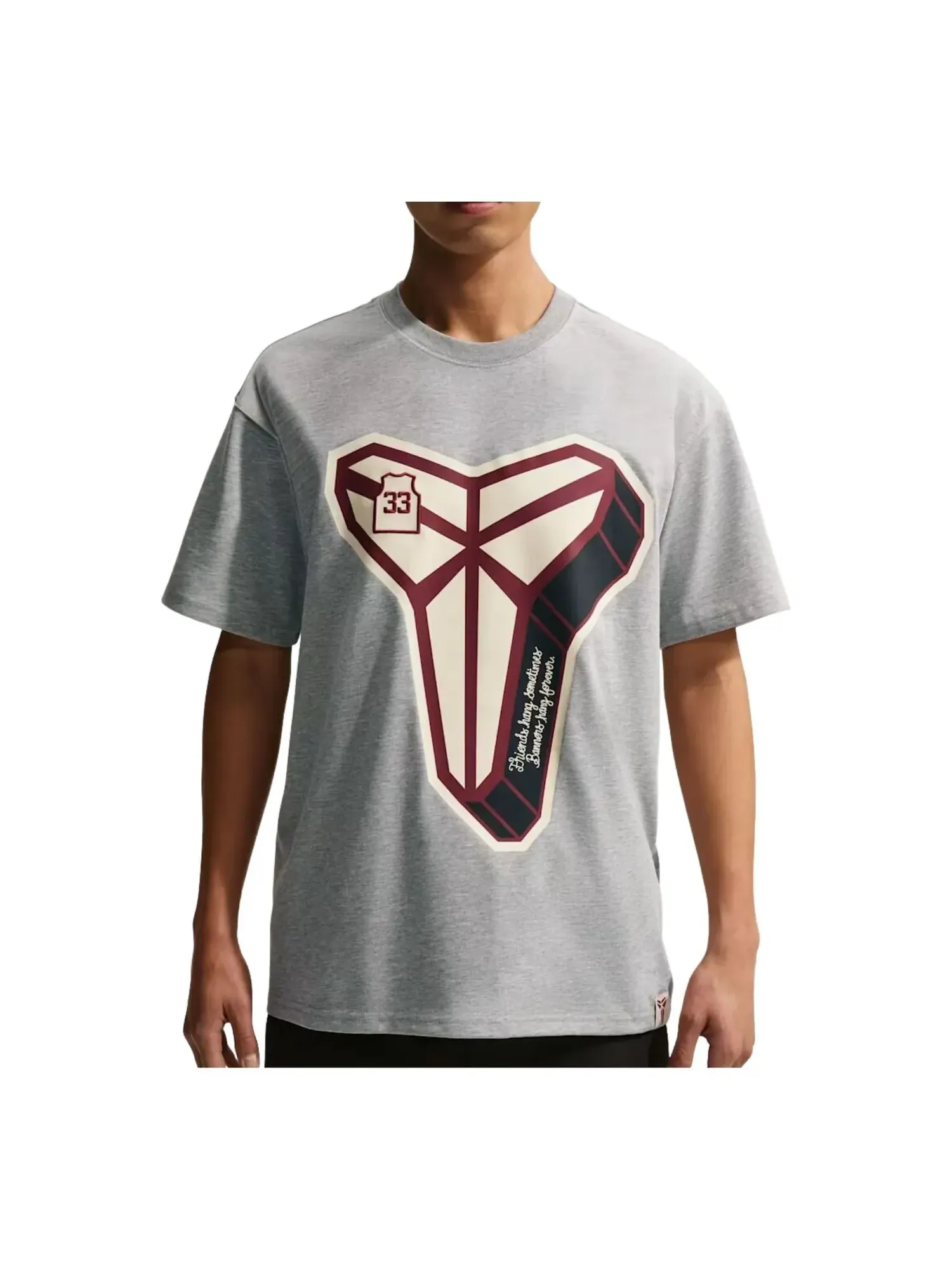 Футболка Nike Kobe Dri-FIT, азиатская размерная сетка, цвет «Темно-серый меланж» — изображение 1 из 2