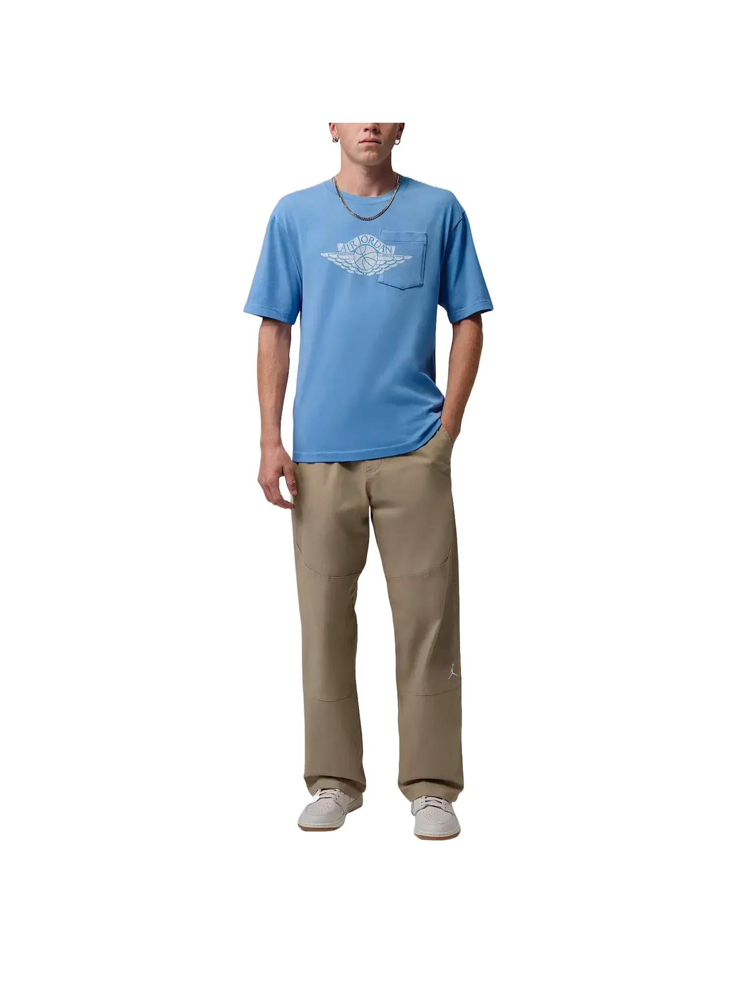 Мужская футболка с нагрудным карманом Air Jordan Flight Essentials Pocket T-Shirt — изображение 3 из 3, синий