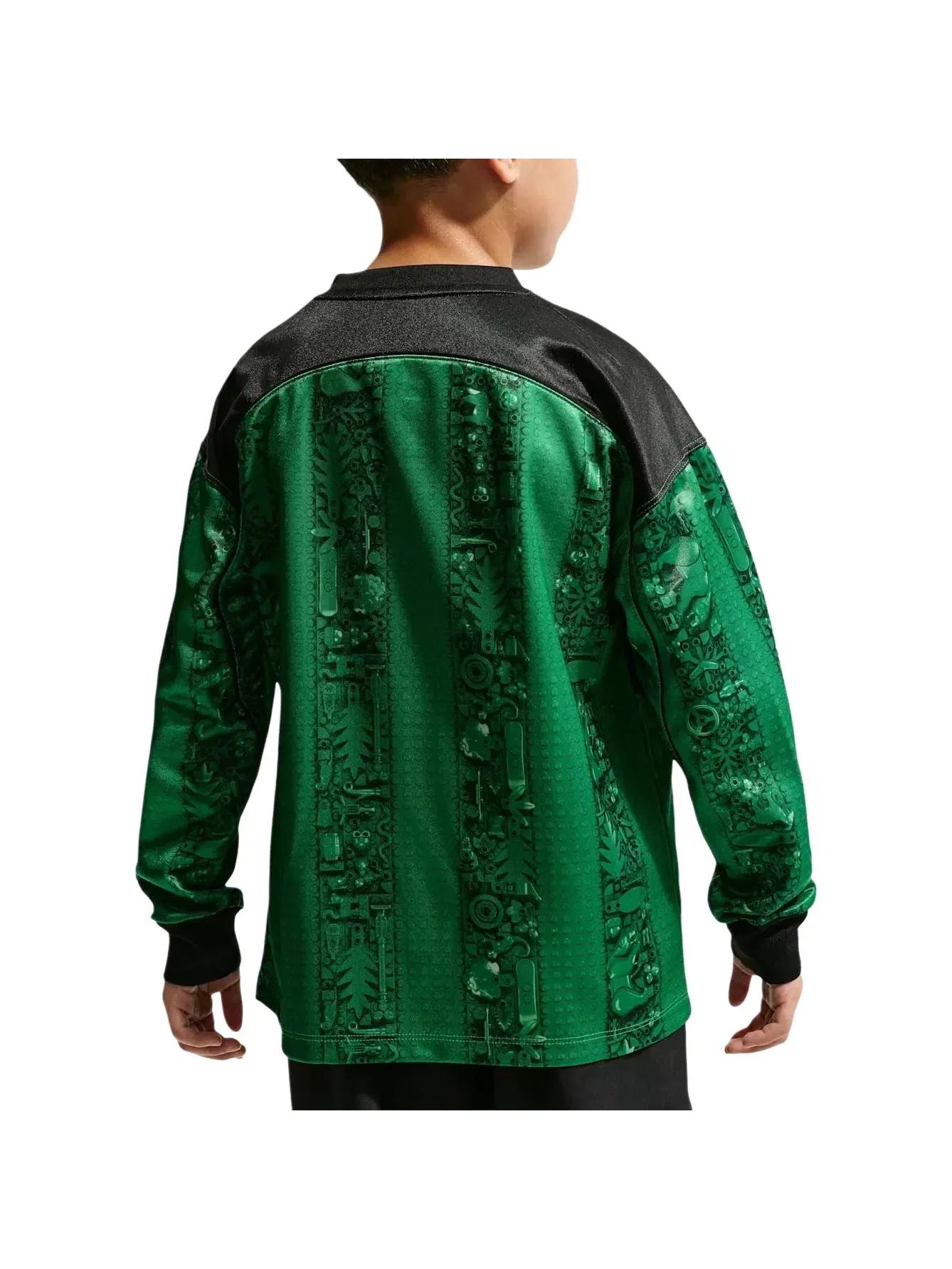 Детская футболка-вратарка с принтом LEGO Nike x LEGO Collection Goalkeeper Jersey — изображение 2 из 2, черный
