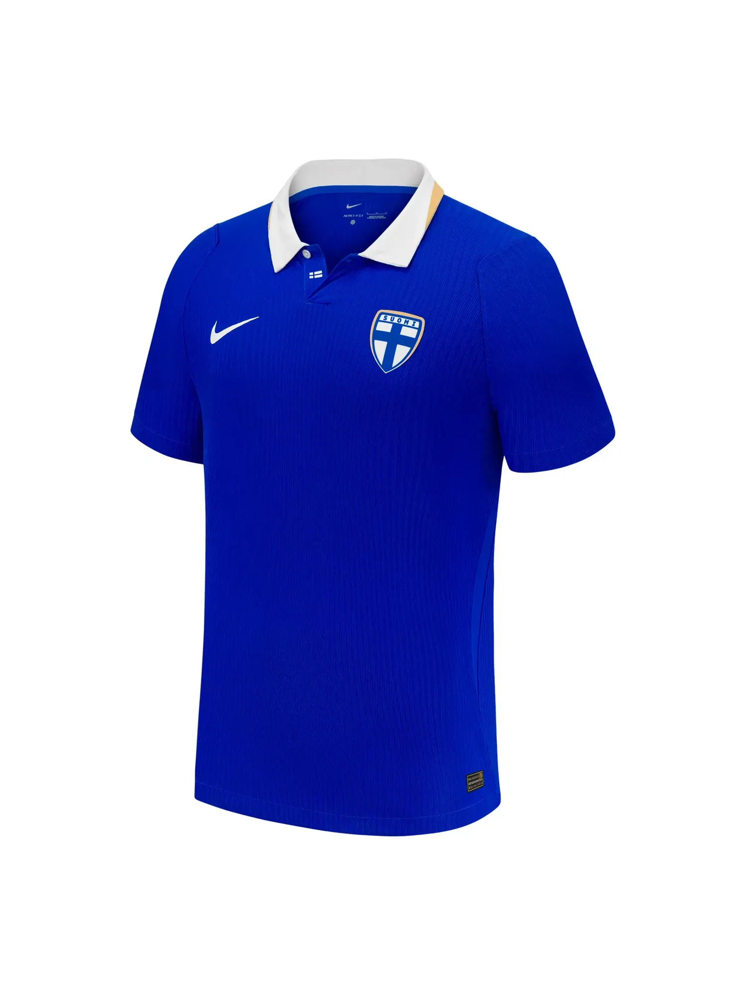 Мужская футболка для футбола Nike Finland 2026 Match Away Aero-FIT Soccer Authentic Jersey Hyper Blue White, синий