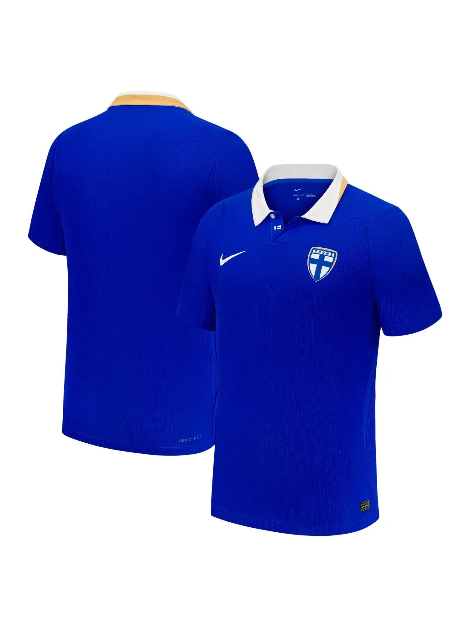 Мужская футболка для футбола Nike Finland 2026 Match Away Aero-FIT Soccer Authentic Jersey Hyper Blue White, синий