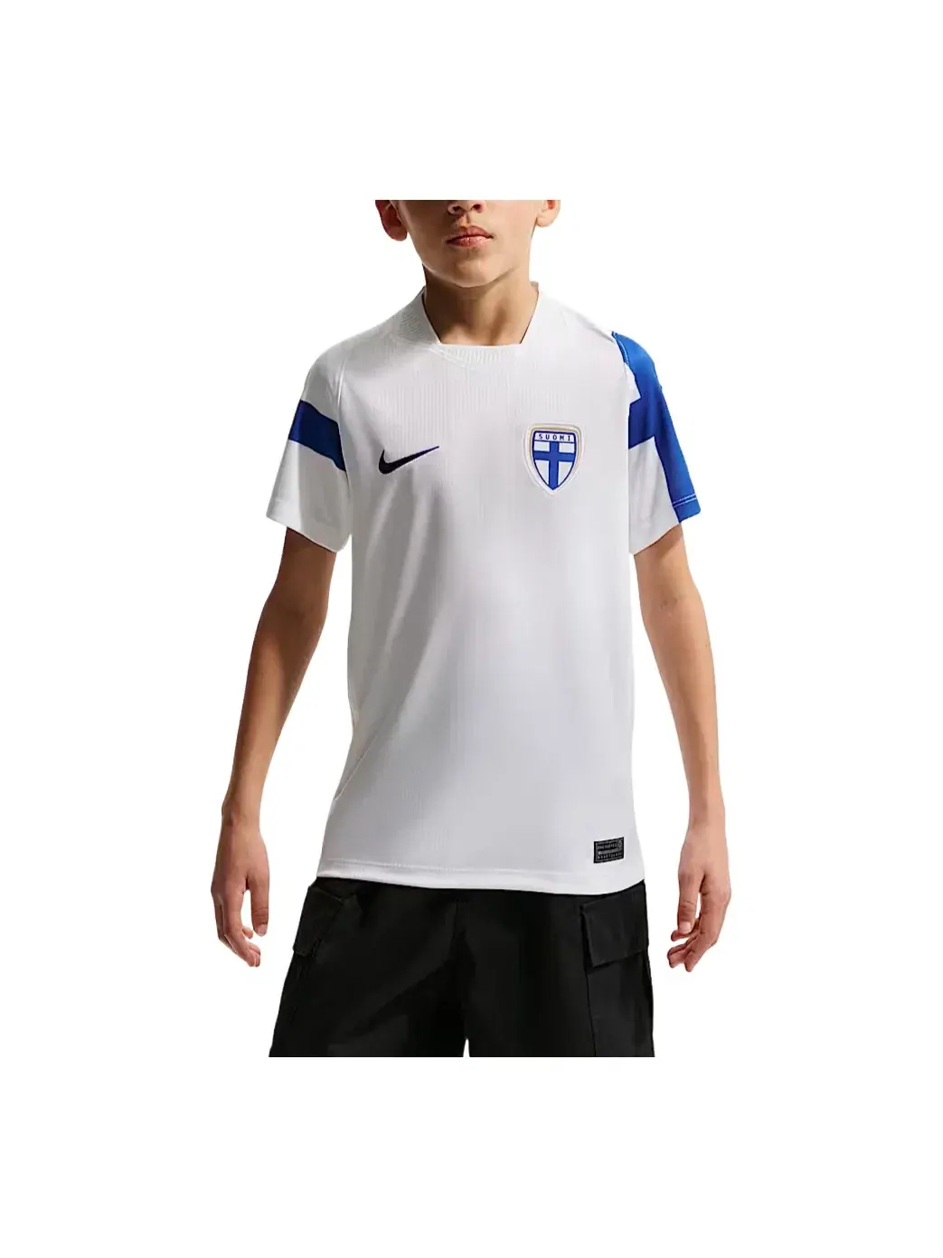 Детская футболка с коротким рукавом Nike Finland 2026 Stadium Away Dri-FIT Soccer Replica Jersey — изображение 1 из 2, белый
