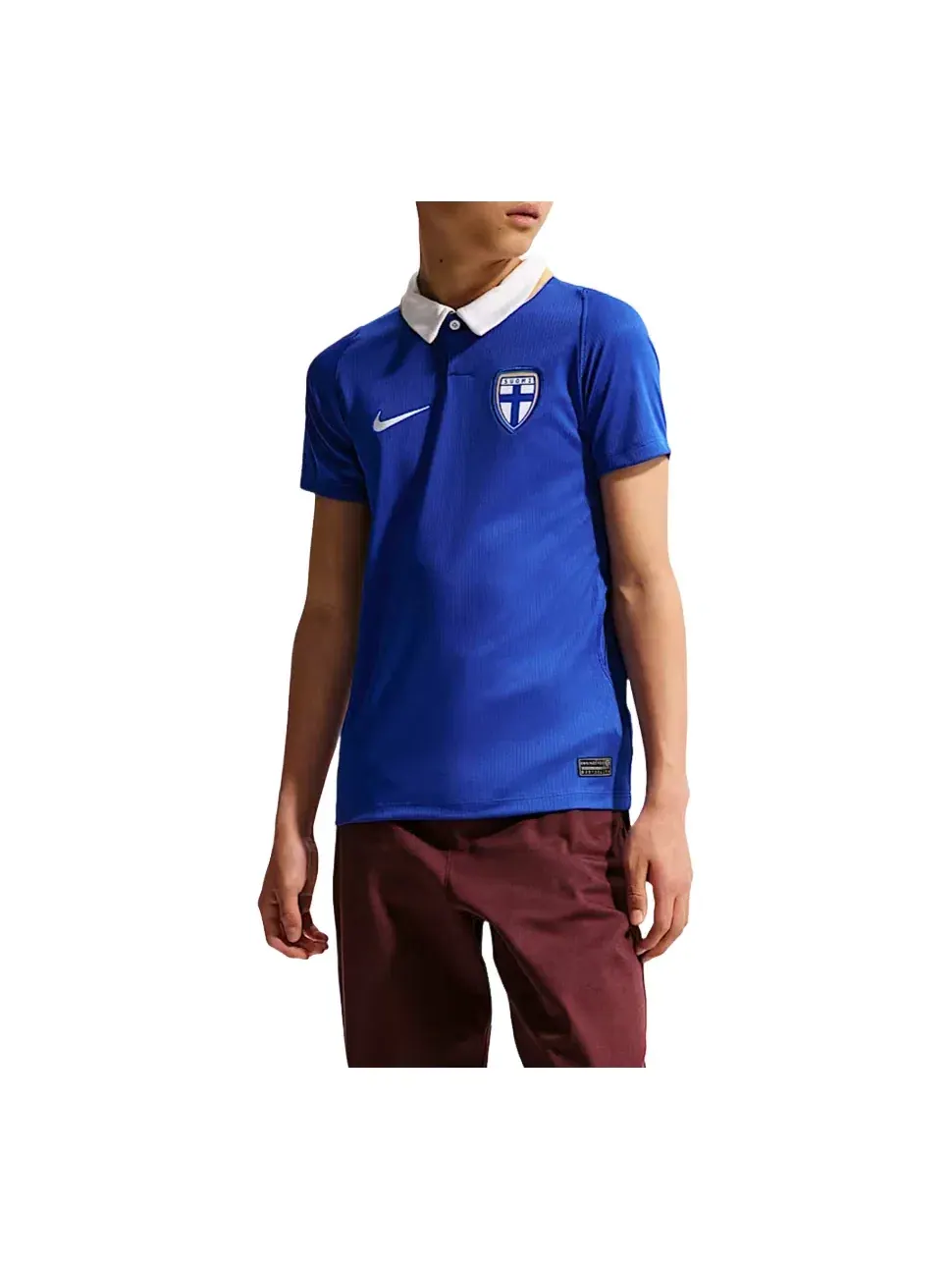 Детская футболка Nike Финляндия 2026 Stadium Away Dri-FIT Soccer Replica Jersey Hyper Blue White — изображение 1 из 2, синий