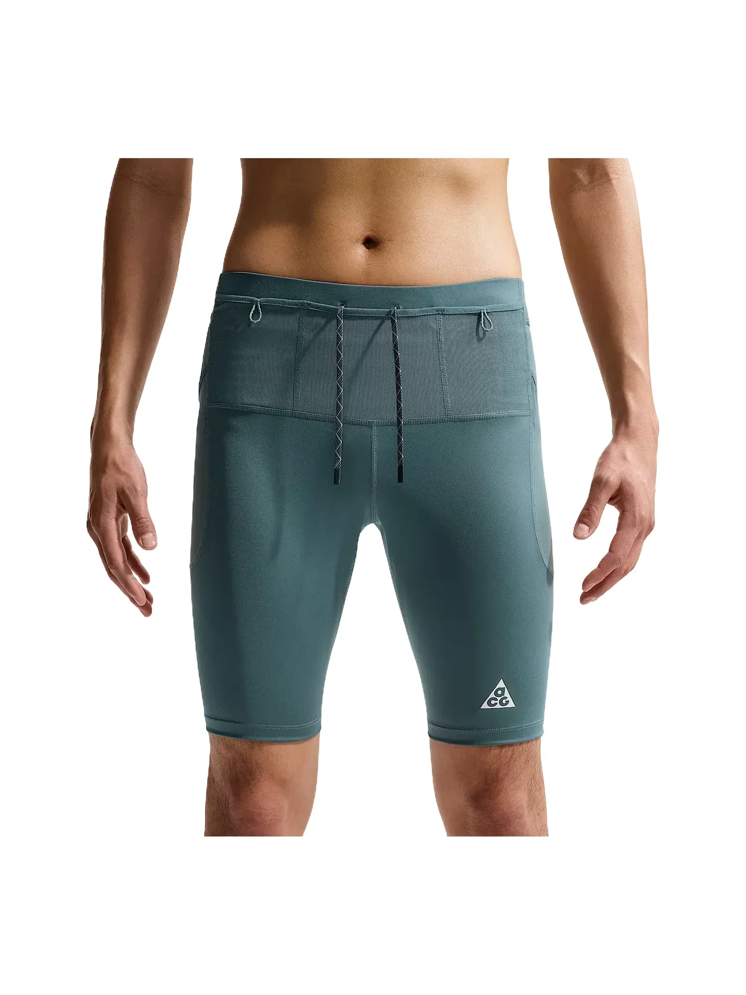 Мужские леггинсы для бега Dri-FIT ADV с принтом Lava Loops Nike — изображение 1 из 4, зеленый