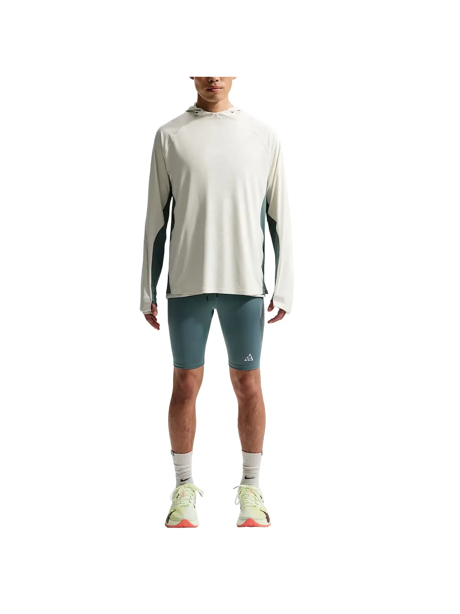 Мужские леггинсы для бега Dri-FIT ADV с принтом Lava Loops Nike — изображение 2 из 4, зеленый